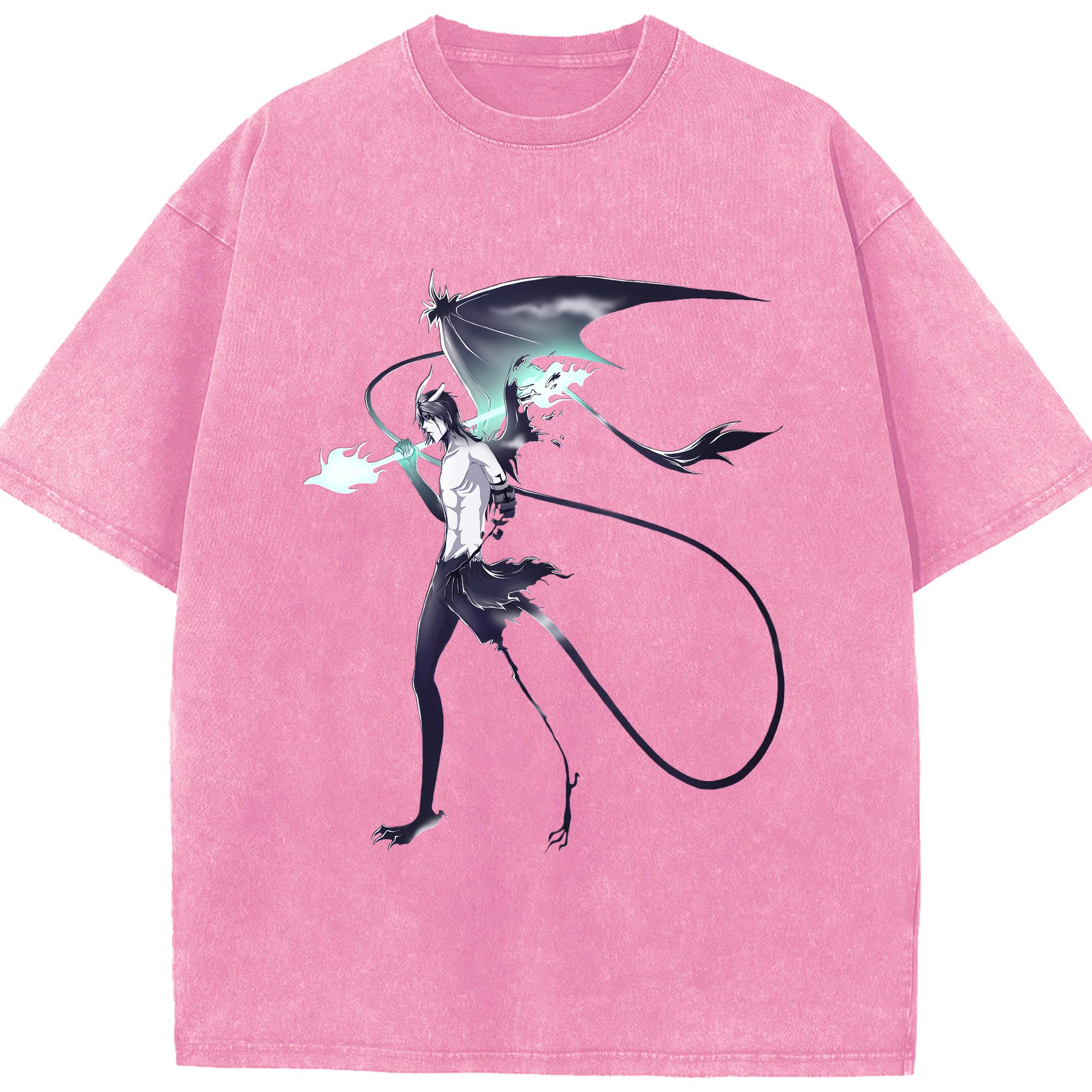 （画像用） ブリーチ ウルキオラ·シファー BLEACH Ulquiorra cifer 綿100% ヴィンテージ風 半袖Tシャツ（フロントプリント）